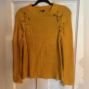 Love Mustard Yellow Women's Sweater Medium